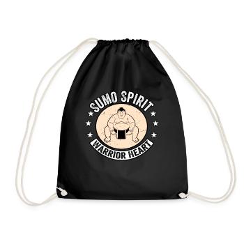 Sumo Spirit Warrior Heart - Drawstring Bag - black - Front
