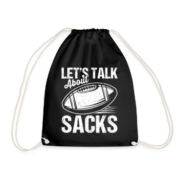 Let's Talk About Sacks - Drawstring Bag - black - Front