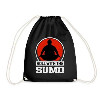 Roulez avec le sumo - Sac de sport léger - noir - Devant