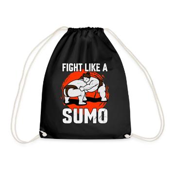 Fight like a Sumo - Drawstring Bag - black - Front