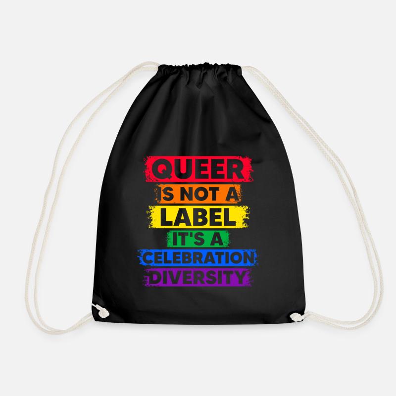 Queer n’est pas une étiquette, c’est une célébration des plongeurs - Sac de sport léger - noir