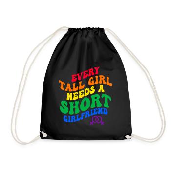 Chaque grande fille a besoin d’une petite amie courte - Sac de sport léger - noir - Devant