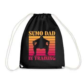 Papa sumo en formation - Sac de sport léger - noir - Devant