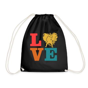 Amour de la lutte - Sac de sport léger - noir - Devant