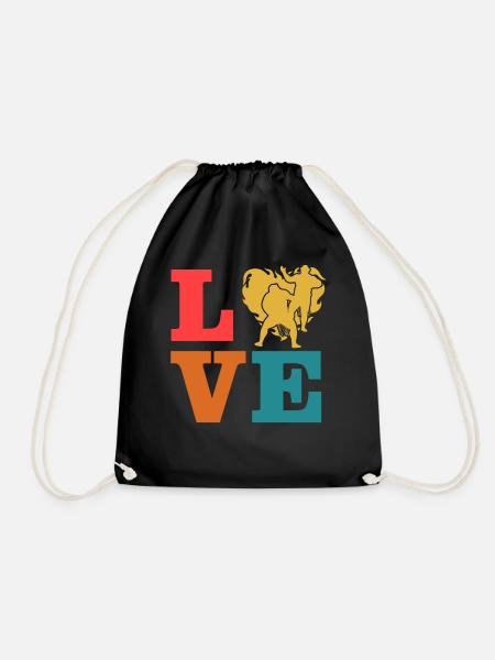 Wrestling Love - Drawstring Bag - black
