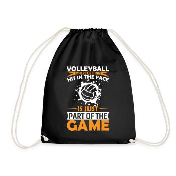 Volleyball: Wo es einfach ist, ins Gesicht geschlagen zu werden - Turnbeutel - Schwarz - Vorne