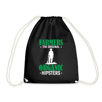Agriculteurs : les hipsters biologiques originaux - Sac de sport léger - noir - Devant