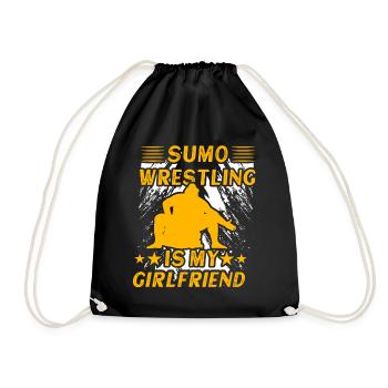 La lutte de sumo est ma petite amie - Sac de sport léger - noir - Devant