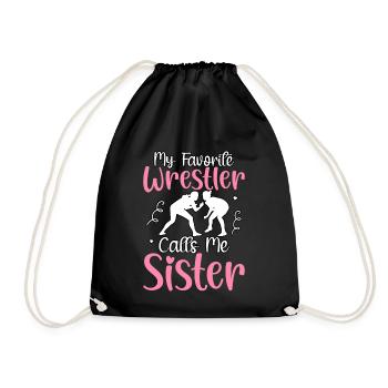 Mon lutteur préféré m’appelle Sister - Sac de sport léger - noir - Devant