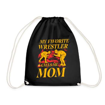 Mon lutteur préféré m’appelle maman - Sac de sport léger - noir - Devant
