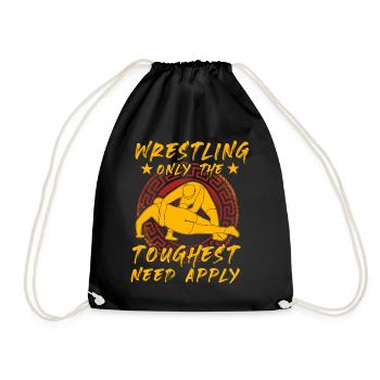 Wrestling only the toughest need apply - Turnbeutel - Schwarz - Vorne