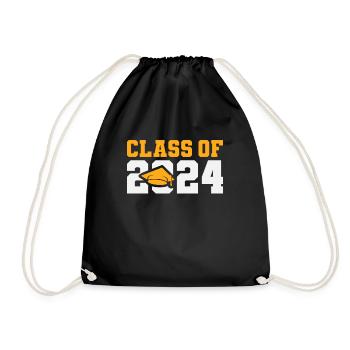 Class Of 2024 - Graduation 2024 - Drawstring Bag - black - Front