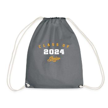 Class Of 2024 - Graduation 2024 - Drawstring Bag - grey - Front