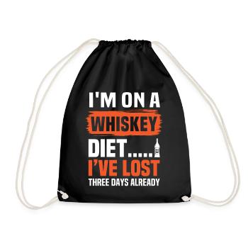 I'm On A Whiskey Diet… I've Lost Three Days Alread - Drawstring Bag - black - Front