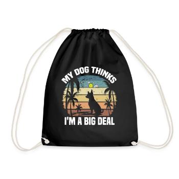 Mon chien pense que je suis un gros problème. - Sac de sport léger - noir - Devant