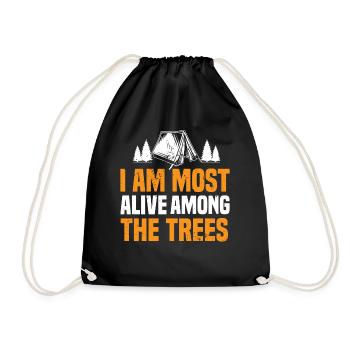 Je suis le plus vivant parmi les arbres. - Sac de sport léger - noir - Devant