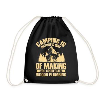 Le camping est la façon dont la nature vous fait apprécier I - Sac de sport léger - noir - Devant