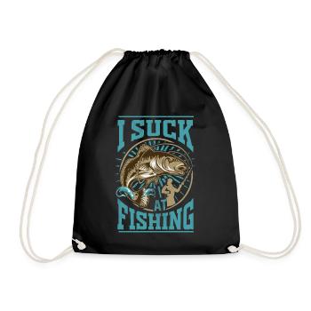 Je suis nul en pêche - Sac de sport léger - noir - Devant