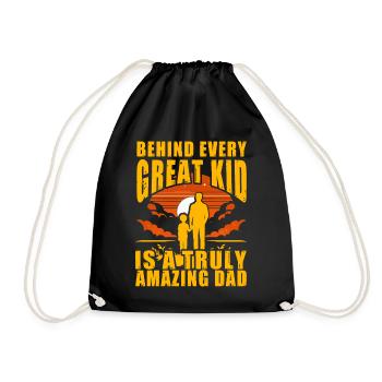 Derrière chaque enfant formidable se cache un père vraiment incroyable - Sac de sport léger - noir - Devant