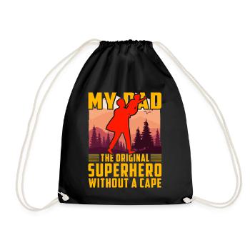 Mon père le super-héros original sans cape - Sac de sport léger - noir - Devant