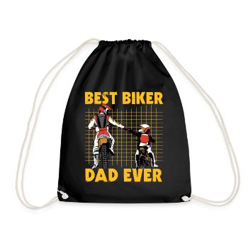 Meilleur papa motard de tous les temps - Sac de sport léger - noir - Devant