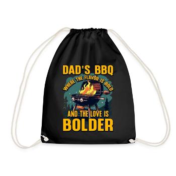 Le barbecue de papa où la saveur est audacieuse et l’amour est - Sac de sport léger - noir - Devant