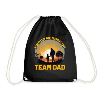 Fier membre de l’équipe papa - Sac de sport léger - noir - Devant