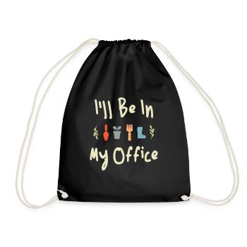 I'll Be In My Office Gardening - Drawstring Bag - black - Front