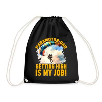 Paramotor-Vater, der high wird, ist mein Job - Turnbeutel - Schwarz - Vorne
