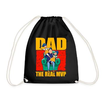 Papa - Turnbeutel - Schwarz - Vorne