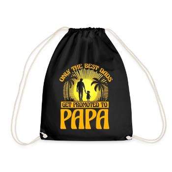 Nur die besten Väter werden zum Papa befördert - Turnbeutel - Schwarz - Vorne