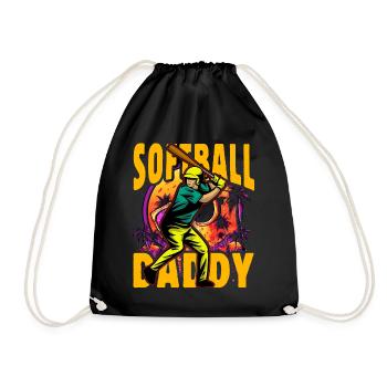 Papa de softball - Sac de sport léger - noir - Devant