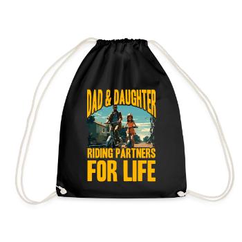 Papa et fille à cheval Partners for Life - Sac de sport léger - noir - Devant