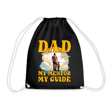 Dad My Mentor My Guide - Drawstring Bag - black - Front