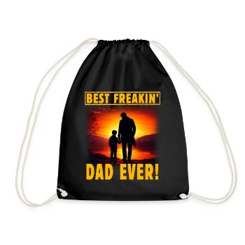 Der beste Freakin Dad aller Zeiten - Turnbeutel - Schwarz - Vorne