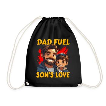 Papa alimente l’amour de son fils - Sac de sport léger - noir - Devant