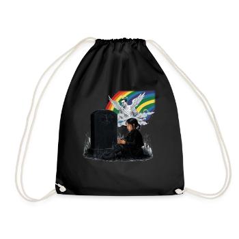 Daughter Dad Mourning Angel - Drawstring Bag - black - Front