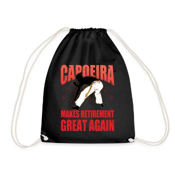 Capoeira makes retirement great again - Drawstring Bag - black - Front