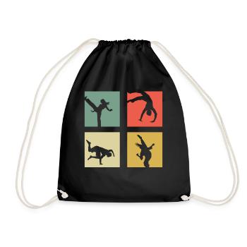 Capoeira - Drawstring Bag - black - Front