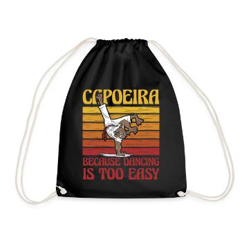 Capoeira, weil Tanzen zu einfach ist - Turnbeutel - Schwarz - Vorne