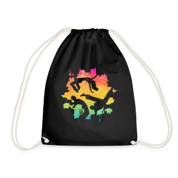 Capoeira - Drawstring Bag - black - Front