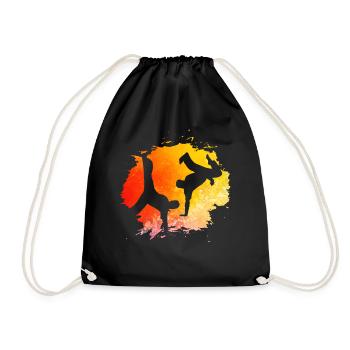Capoeira - Drawstring Bag - black - Front