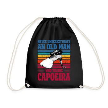 Ne sous-estimez jamais un vieil homme qui s’entraîne à la capoeira - Sac de sport léger - noir - Devant