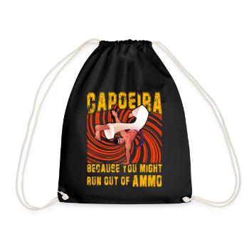 Capoeira because you might run out of ammo - Drawstring Bag - black - Front