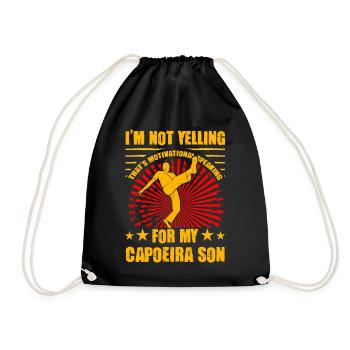 I'm not yelling that's motivational speaking - Drawstring Bag - black - Front