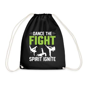 Dance the fight spirit - Drawstring Bag - black - Front