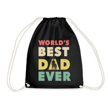 Der beste Vater aller Zeiten - Turnbeutel - Schwarz - Vorne