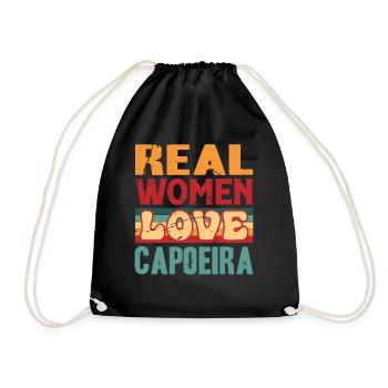 Les vraies femmes aiment la capoeira - Sac de sport léger - noir - Devant