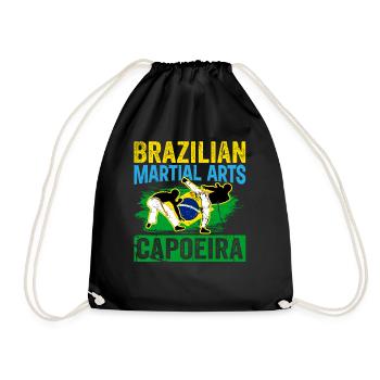 Brasilianische Kampfkunst Capoeira - Turnbeutel - Schwarz - Vorne