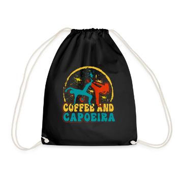 Kaffee und Capoeira - Turnbeutel - Schwarz - Vorne